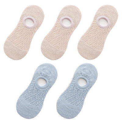 5 Pairs/Set Women Silicone non-slip invisible Socks