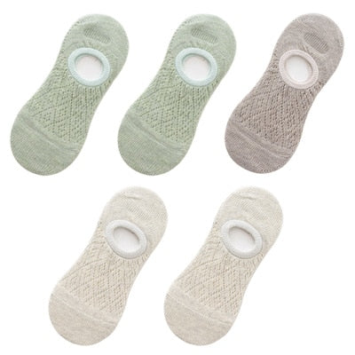 5 Pairs/Set Women Silicone non-slip invisible Socks