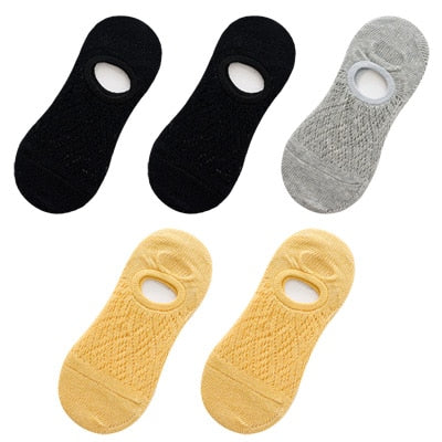 5 Pairs/Set Women Silicone non-slip invisible Socks