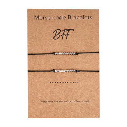 New DIY Charm Morse Code Bracelets For BFF Couples