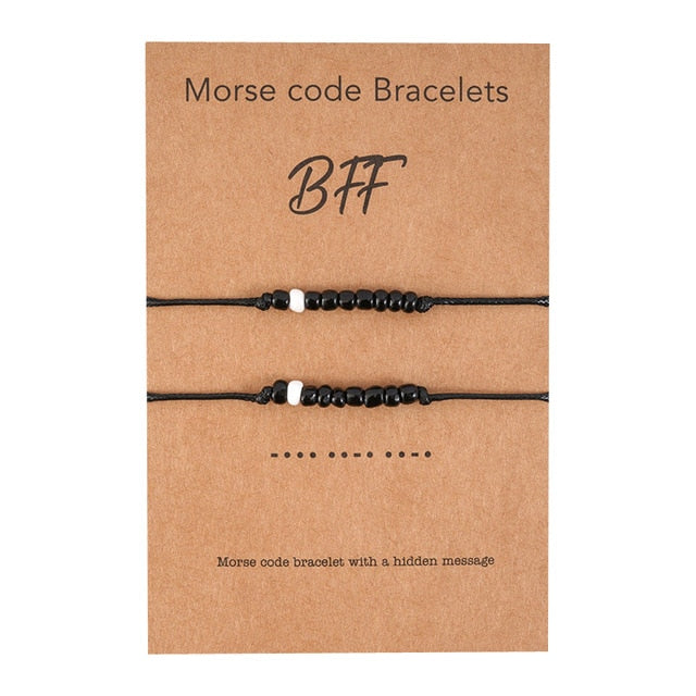 New DIY Charm Morse Code Bracelets For BFF Couples