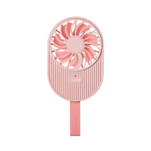 Mini Ice Cream Fan USB Charge Handheld