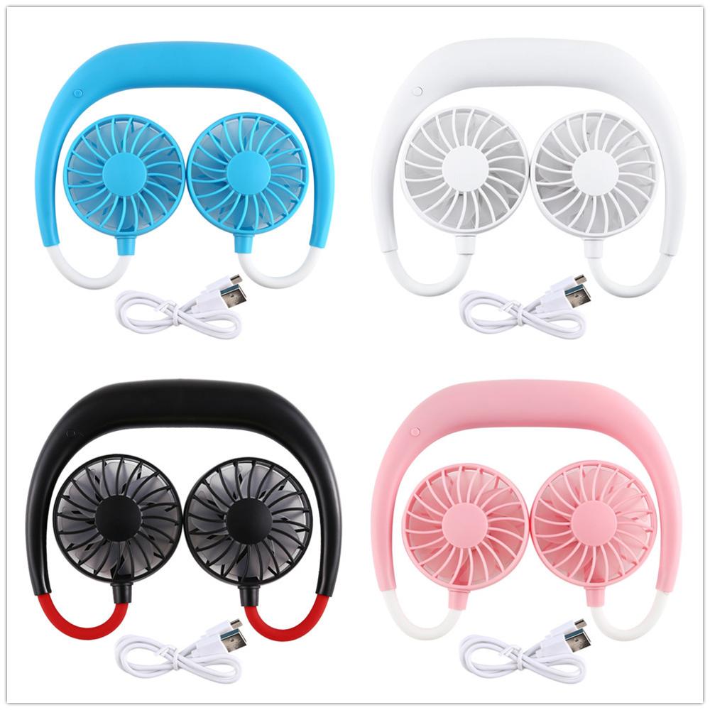 Neck Handing USB Rechargeable Dual-use Fan