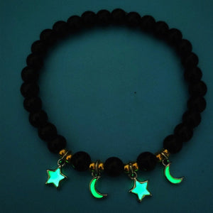 Luminous Pentagram Natural Volcanic Stone Bracelets