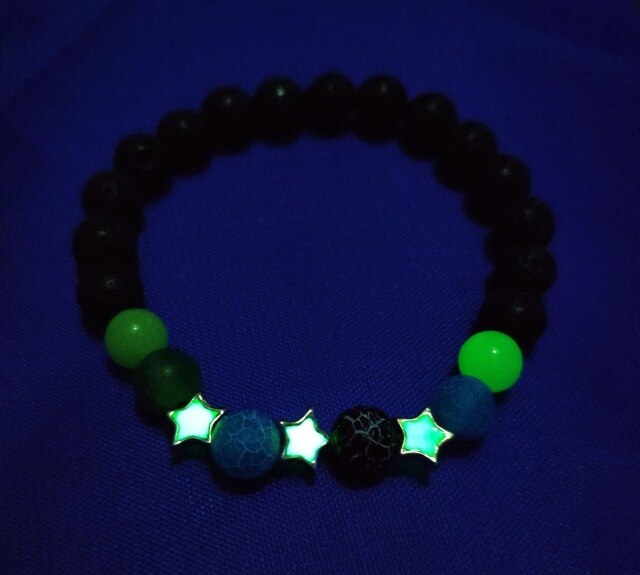 Luminous Pentagram Natural Volcanic Stone Bracelets