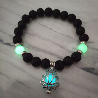 Luminous Pentagram Natural Volcanic Stone Bracelets