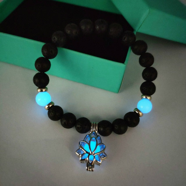 Luminous Pentagram Natural Volcanic Stone Bracelets