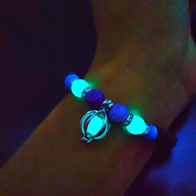 Luminous Pentagram Natural Volcanic Stone Bracelets