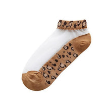 Cargar imagen en el visor de la galería, Women Socks Leopard Card Silk Socks
