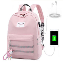 Cargar imagen en el visor de la galería, 2020 New USB Backpack For Teenage Girls School Bag
