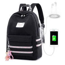 Load image into Gallery viewer, 2020 New USB Backpack For Teenage Girls School Bag
