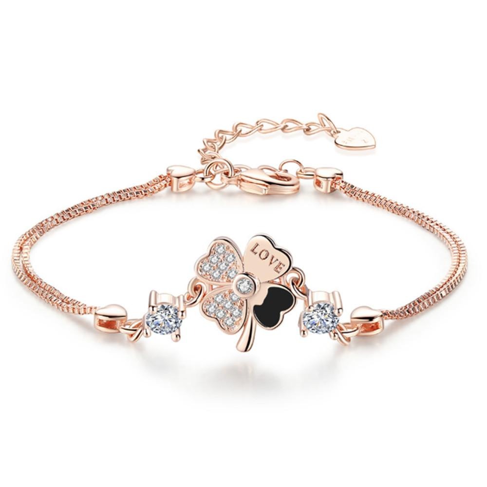 Fashion lucky four-leaf clover bracelet