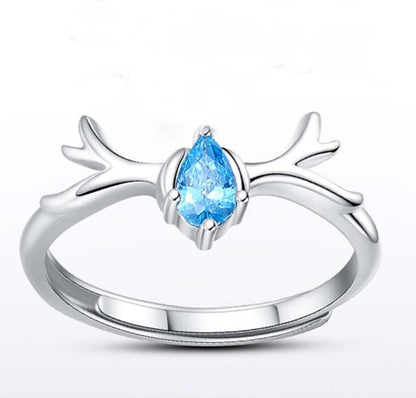 Fashion Creative Elk Deer Couples Ring