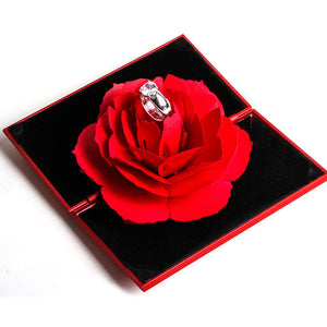 3D Fashion Elegant Rings Joyful Red Box