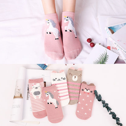 5 Pairs Lot Cotton Women Socks