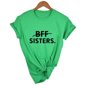 1pcs BFF SISTERS Letters Printing Matching T-Shirt