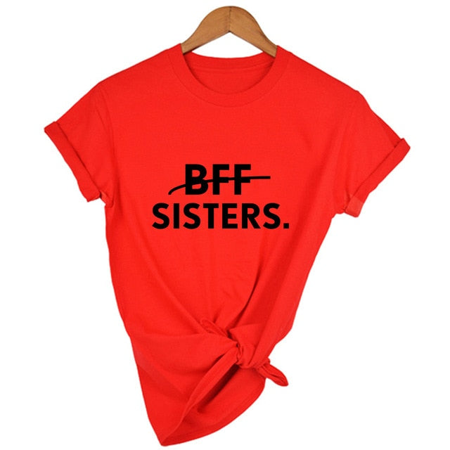 1pcs BFF SISTERS Letters Printing Matching T-Shirt