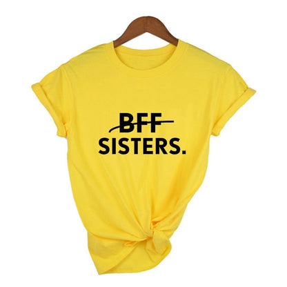 1pcs BFF SISTERS Letters Printing Matching T-Shirt