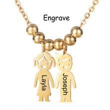 Load image into Gallery viewer, Personalized Boy Girl Pendants Family Couples BFFs Necklaces
