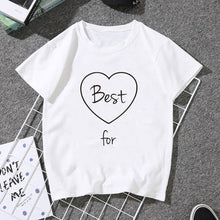 Load image into Gallery viewer, Matching Letter Print Girl Couples Clothes Sister T-shirt
