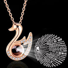 Load image into Gallery viewer, Swan Projection Pendant Necklace
