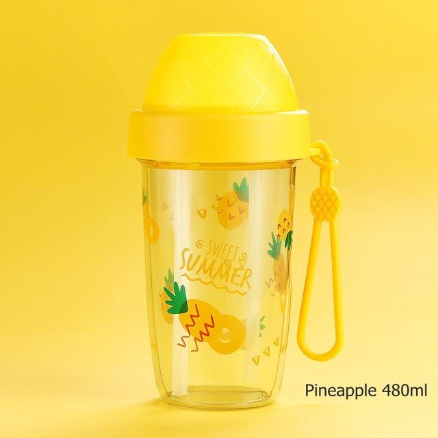 Fruit pattern Dual-use Two Side Separate Water Bottle