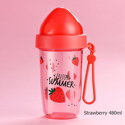 Fruit pattern Dual-use Two Side Separate Water Bottle