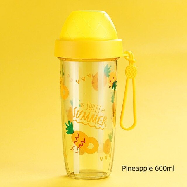 Fruit pattern Dual-use Two Side Separate Water Bottle