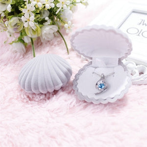 Fashion Velvet Shell Crown Jewelry Box