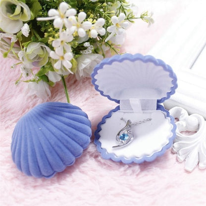 Fashion Velvet Shell Crown Jewelry Box