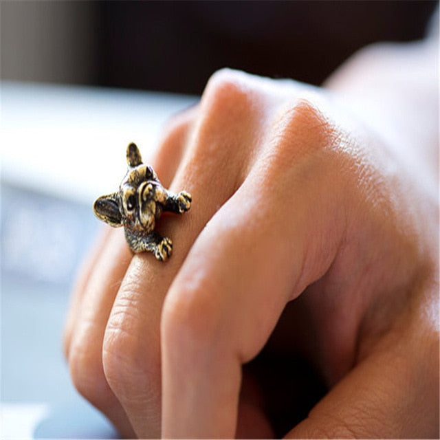 Adjustable Pig Mouse Dog Animal Series Rings