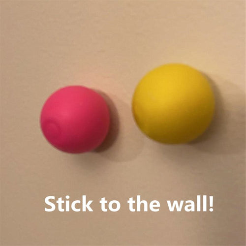 6 pcs/set Stick Wall Ball Indoor Decompression Game Toy