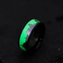 Load image into Gallery viewer, Luminous Black Tungsten Hunting Deer Ring
