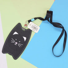 Load image into Gallery viewer, Id Card Holder Kawaii Cute for Student Children Animal Leather  Name Tag
