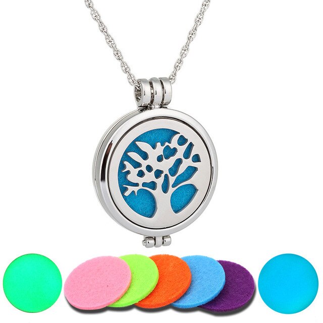 7 pcs Luminous Aromatherapy Pendant Perfume Necklace