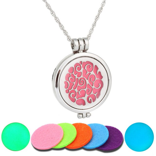 7 pcs Luminous Aromatherapy Pendant Perfume Necklace