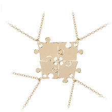 Cargar imagen en el visor de la galería, Four flap stitching geometric pendant statement necklace
