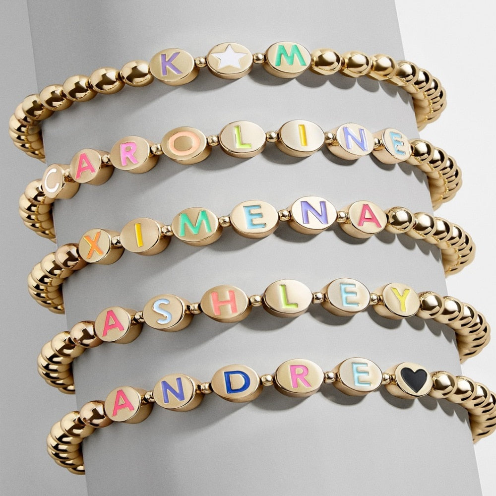 Beads Letter Bracelet For BFF MOM LOVE