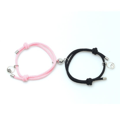 2pcs Magnetic Attract Each Other Creative Personality Couple BFF Bracelet Chain