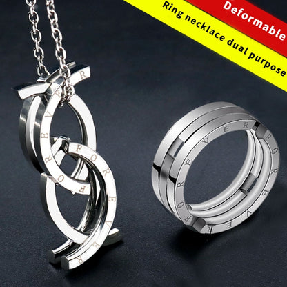 Deformation Ring Necklace Forever Promise Rings