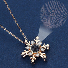 Load image into Gallery viewer, 100 Languages I Love You Xmas Snowflake Pendant Necklace
