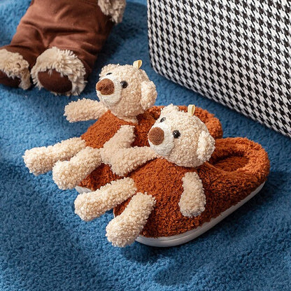 Winter Doll Bear Slippers For Family For BFF