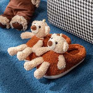 Winter Doll Bear Slippers For Family For BFF
