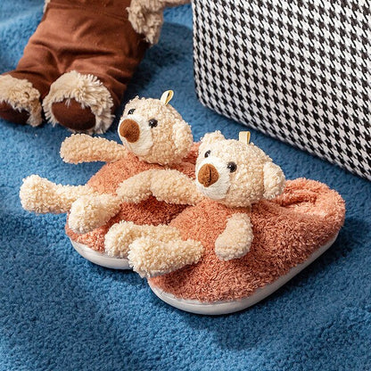 Winter Doll Bear Slippers For Family For BFF