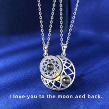Cargar imagen en el visor de la galería, Custom Sun&amp;Moon 100 Languages I Love You Projection BFF Couples Necklaces
