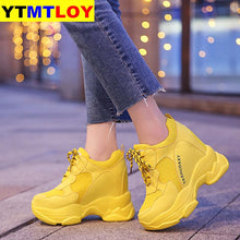 Load image into Gallery viewer, High Top Luxury Sneakers Platform Ankle Boots Basket Femme Height Increase
