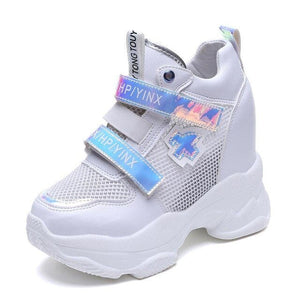 High Top Luxury Sneakers Platform Ankle Boots Basket Femme Height Increase