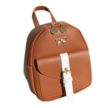 Cargar imagen en el visor de la galería, Women Mini Backpack PU Leather Lovely Bow Shoulder Bag
