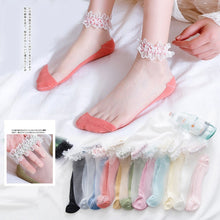 Load image into Gallery viewer, Fashion Lace Flower Thin Socks
