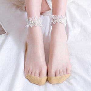 Fashion Lace Flower Thin Socks